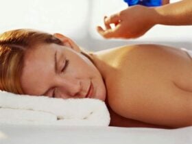 Amber Massage and Day Spa woman being massaged