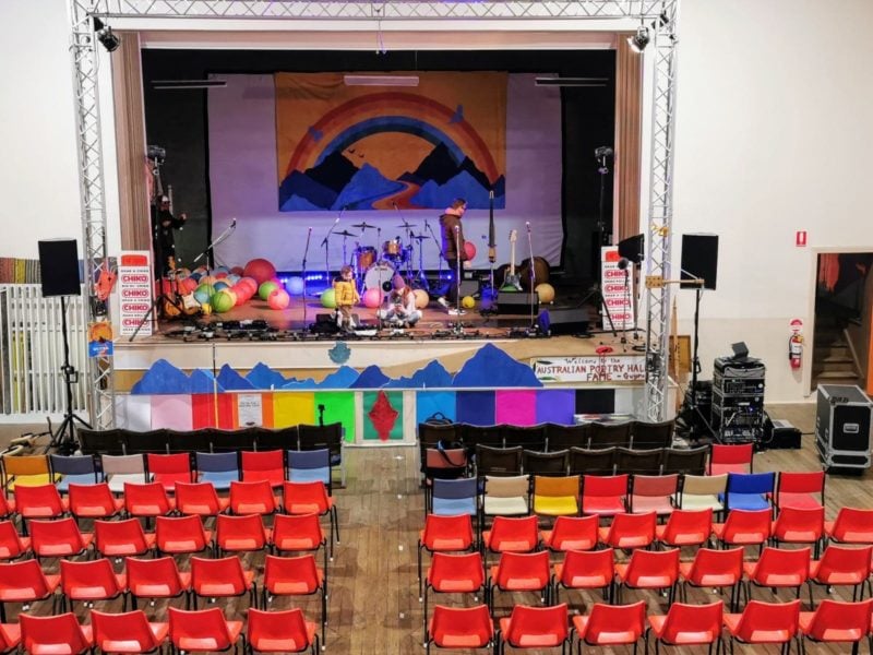 Australian poetry Hall of Fame stage and auditorium