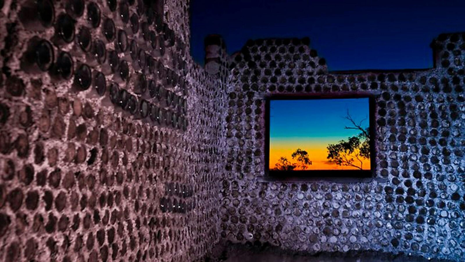 Sunset through the window