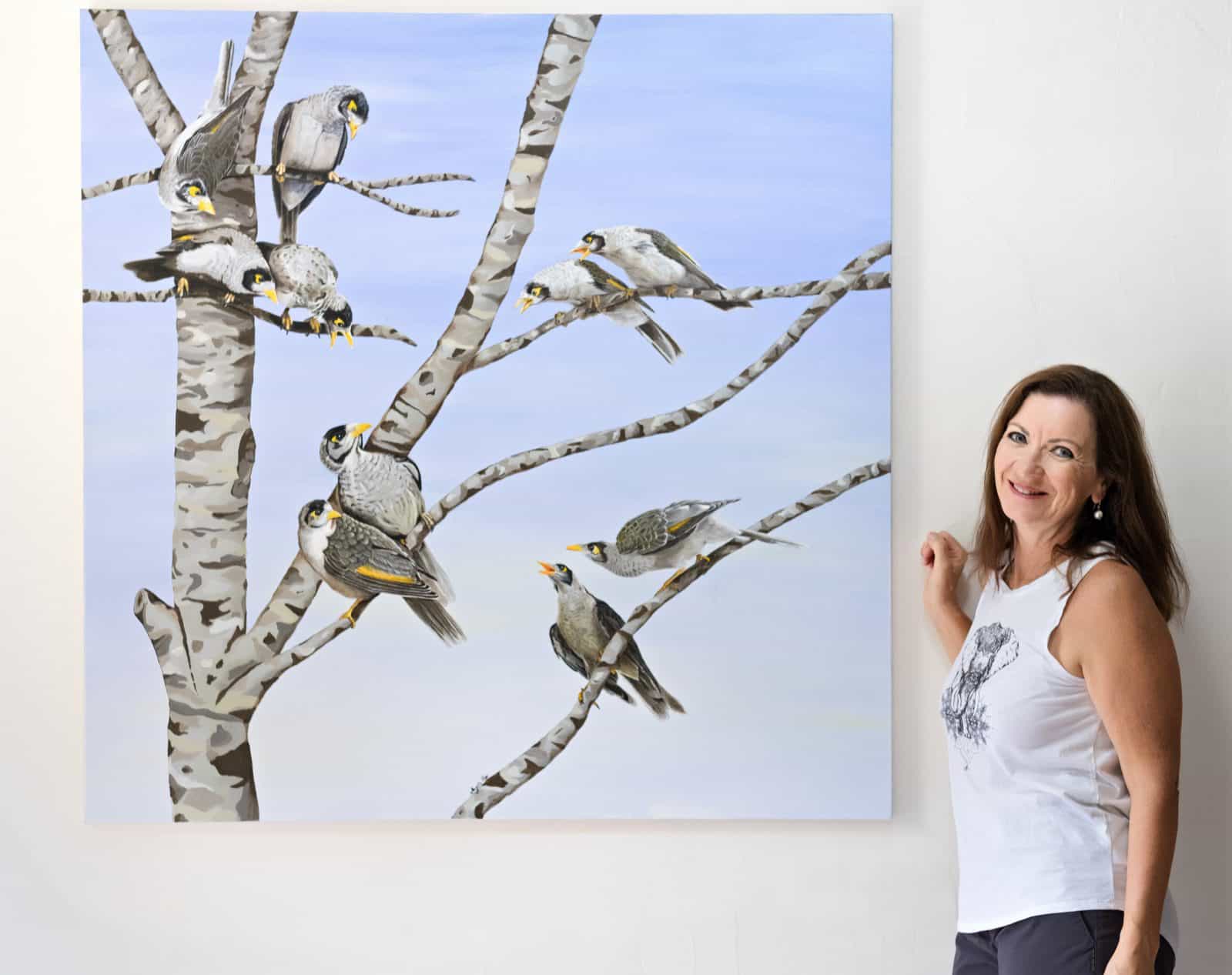 Angela Parr with Artwork