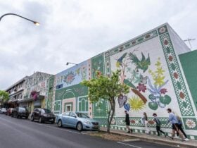 Mural on side of building alternate view