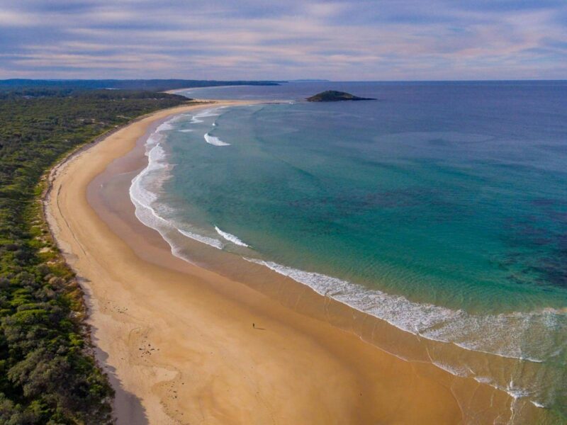 Areal photo of Crampton Island Beach
