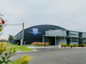 Exterior Entry to the Hangar & Cafe