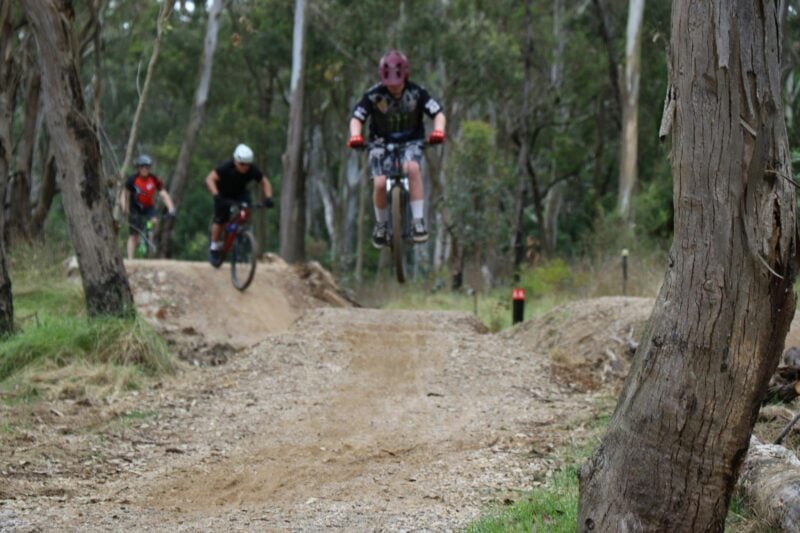 Mountain Bike Riders on th new Ingleburn Mountain Bike Trail