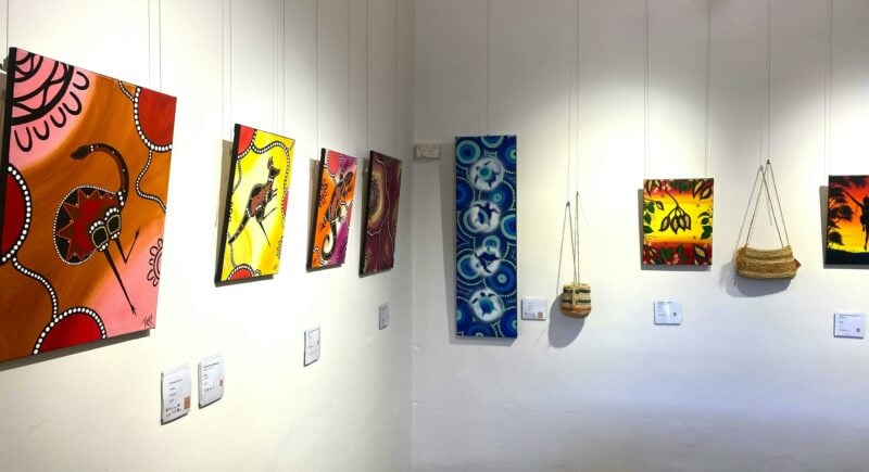 Paintings at Kew Y Ahn Aboriginal Gallery