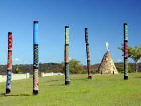Scottish Cairn and Tartan Poles Maclean