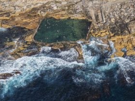 Aerial view of Mahon Pool, Maroubra