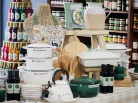 A table full of Le Creuset Cookware