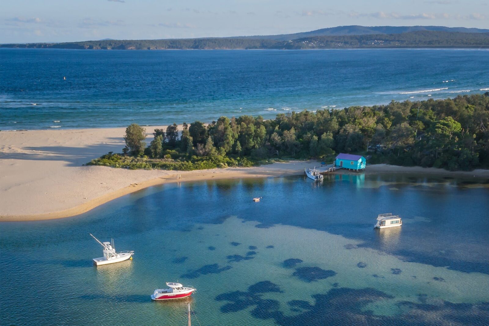 Mitchies Jetty, Merimbula, Sapphire Coast NSW, South Coast, boatshet