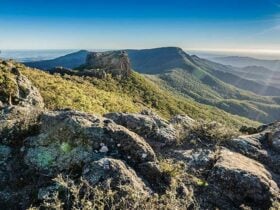View of the Governor Rock formation in Mount Kaputar National Park. Photo: Simone Cottrell/OEH