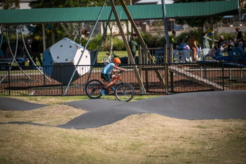 Pump Track Boy Riding