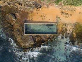 Aerial view of Newport Rockpool