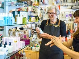 Helen helps a customer with her kitchen needs