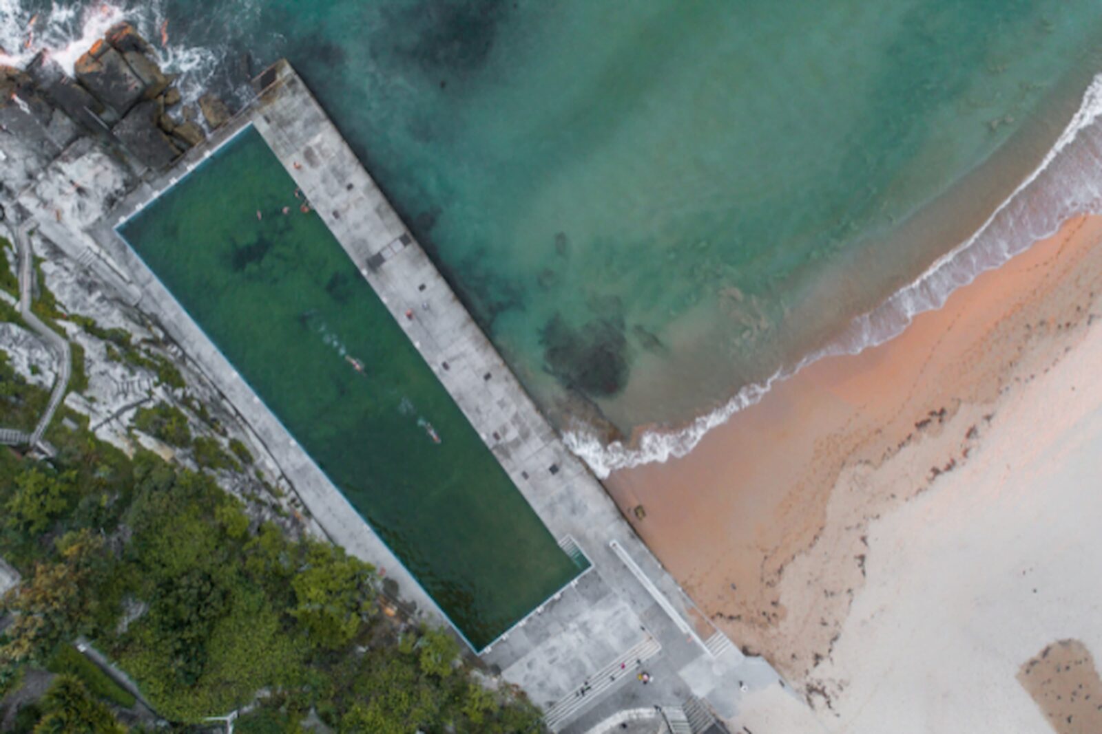 Aerial view of Queenscliff Rockpool