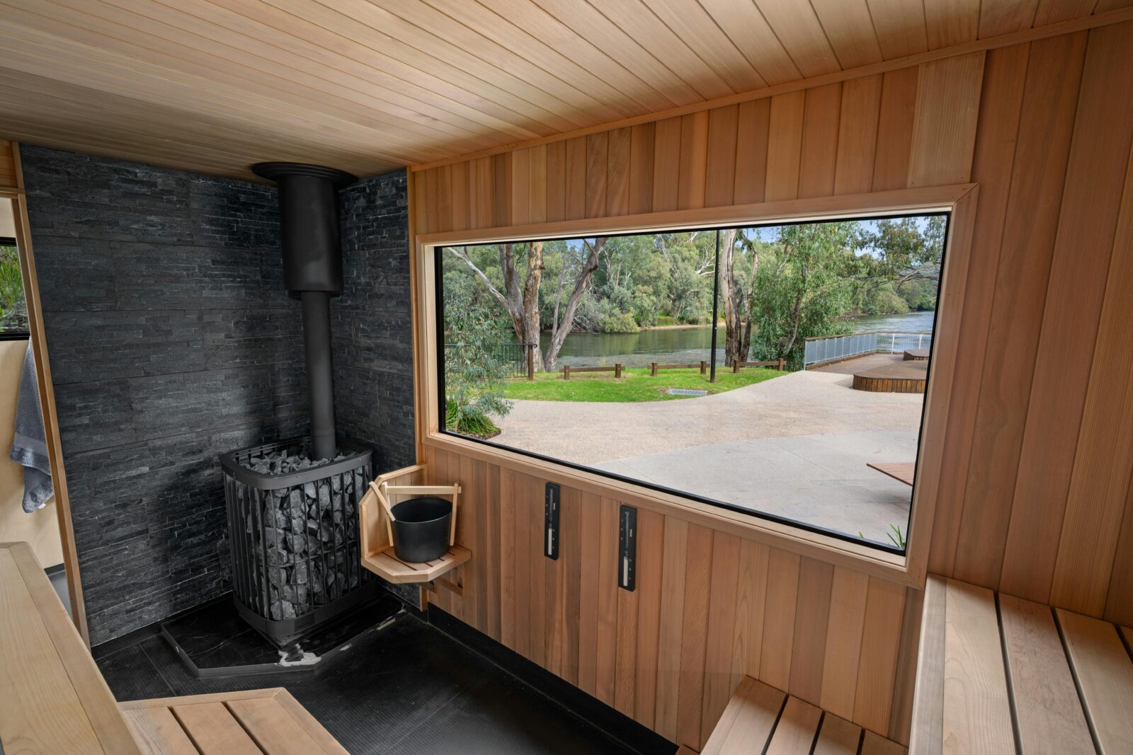 Image showing internal view of Murray River from Sauna.