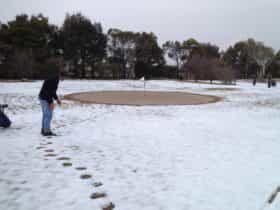 Golf in the snow