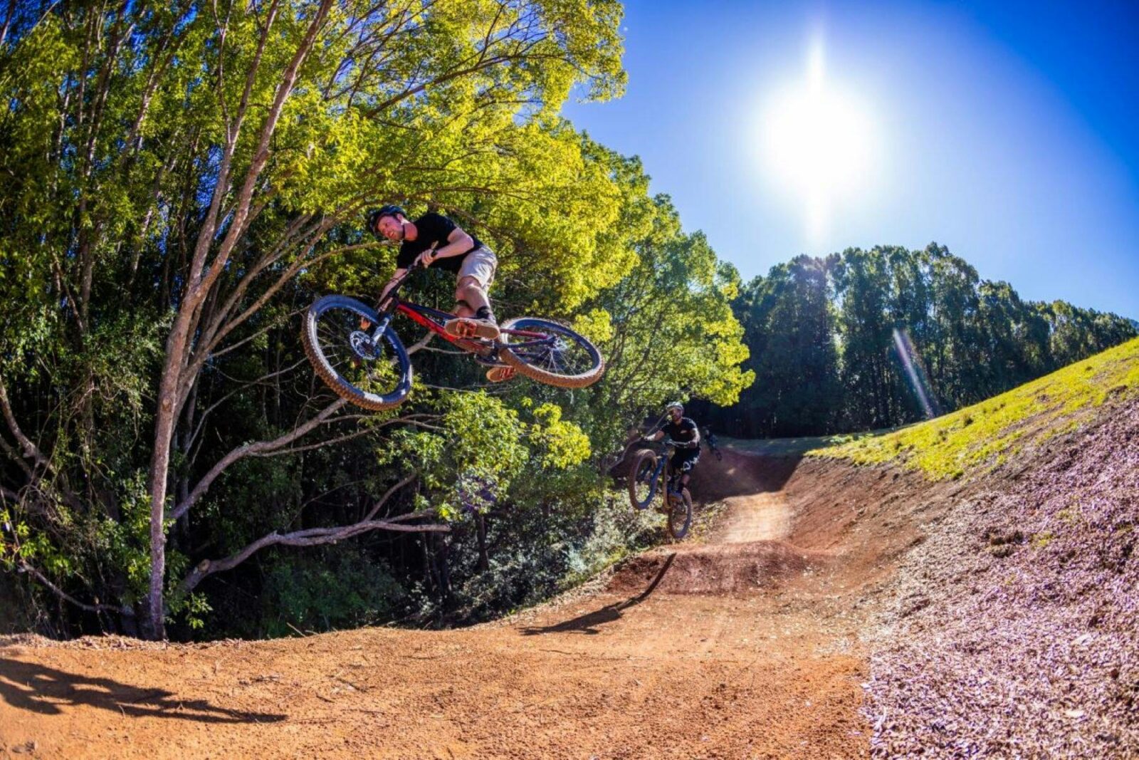 Riding the Tweeds first official mountain bike park and pump track at Uki in the picturesque Tweed.