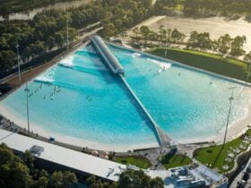 Aerial View of URBNSURF Wave Park