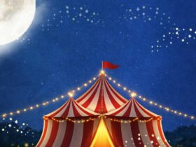 circus tent at night