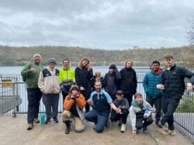 Access Adventure Club staff and participants smiling together in a group photo