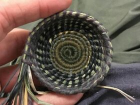 Close up image of small women basket
