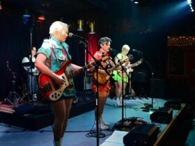 photo of the LadyBeatles on stage