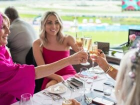 Ladies toasting