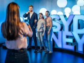 Guests Getting Their Photo Taken With Chris Hemsworth Wax Figure
