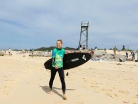 Surfing at Let's Surf Lake Mac 2024