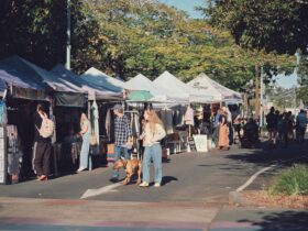Local market stalls