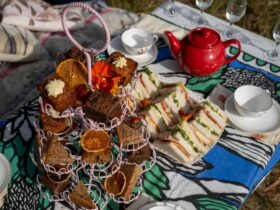 Sweet Treats, triangle Sandwiches and china tea cups