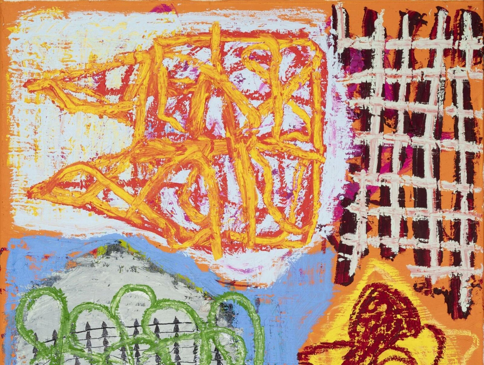 Narmada Smith Indian Mango Grid 2025 Oil on canvas