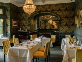 Formal dining room set in a heritage homestead