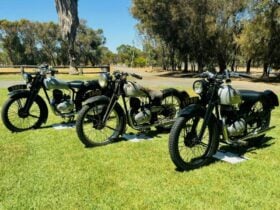 Three Vintage Motorcycles
