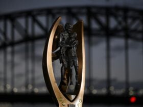 Premiership Trophy at Sydney Harbour Bridge