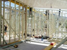 Passivhaus under construction from inside