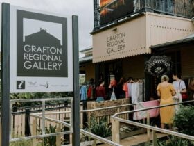 A hero shot of the Grafton Art Gallery front entrance