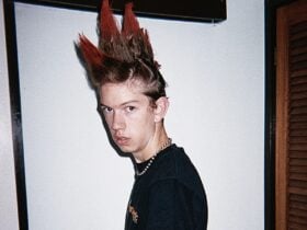 Youth sporting a mohawk.