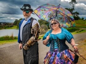 Steampunk Festival goers