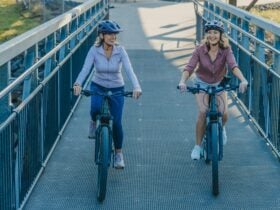 Couple enjoying the Northern Rivers Rail Trail