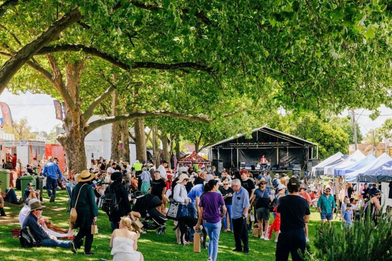 Saturday festival in full swing with huge crowds and stage