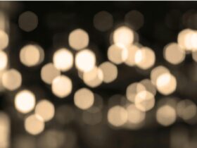 Bokeh lights with a retro brown colouring