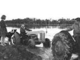 Fergie Tractor in Flood waters