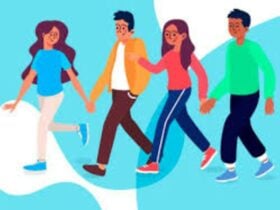 Image of people walking