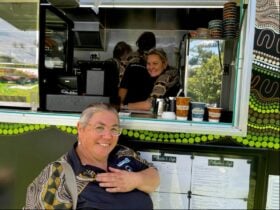Cafe staff happy and smiling