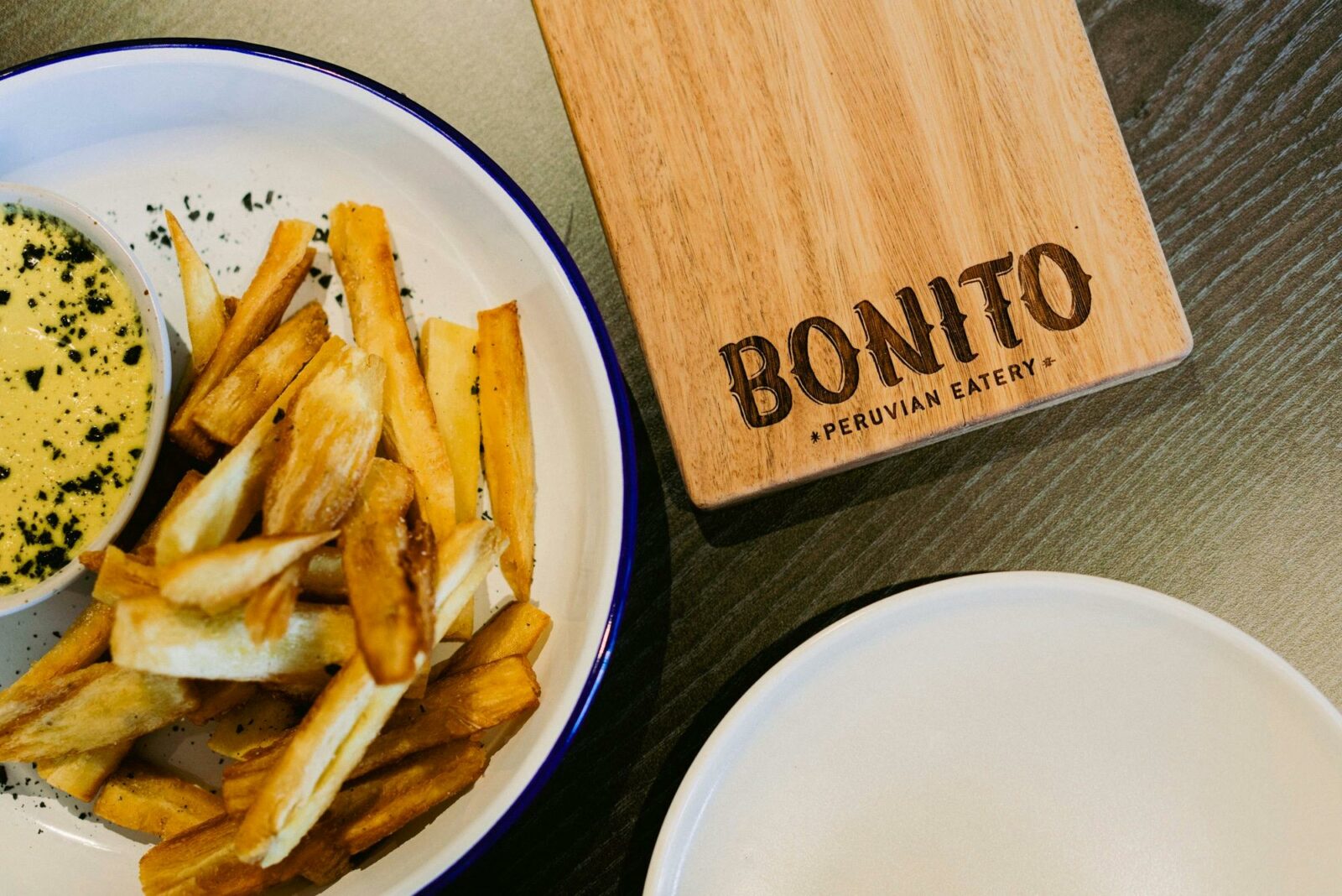 Cassava chips at Bonito Peruvian