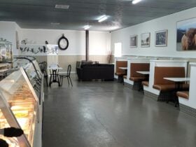 Interior of Brick Kiln Cafe Seating