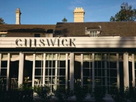 Front facade of restaurant with Chiswick wording