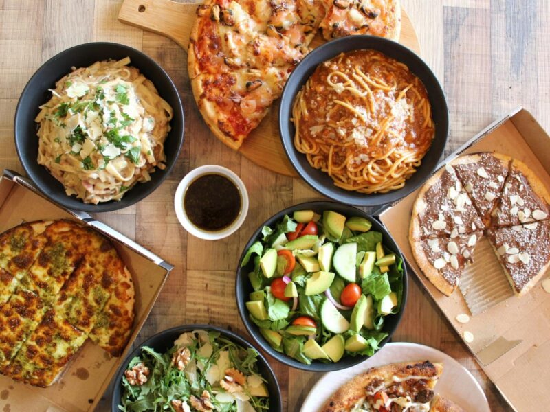 Pizza, Pasta Salads