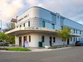 Front of commercial hotel